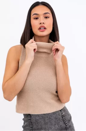 Kensy Knit Turtleneck - Beige