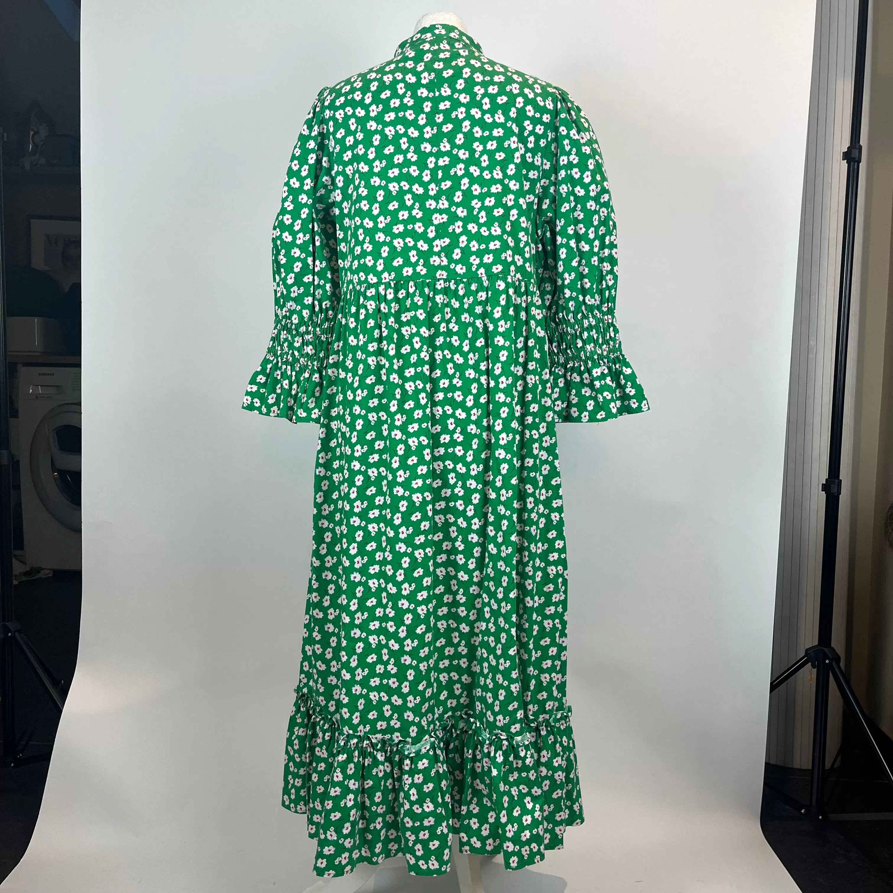 Kitri Brand New 265 Emerald Floral Print Cotton Maxi Dress L