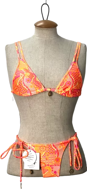 Kulani Kinis Orange Twin Strap Citrus Sunrise Bikini UK S