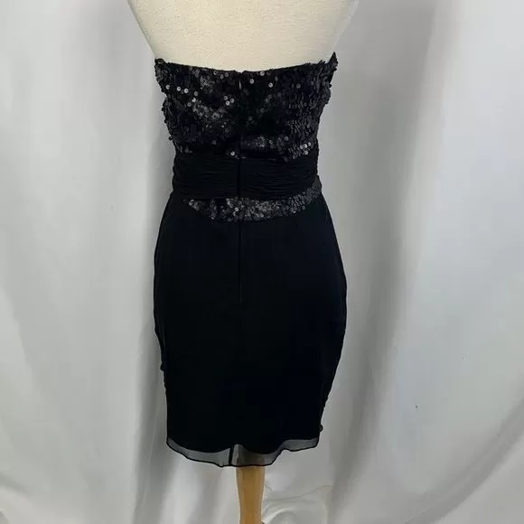 Kurt Thomas NWT Black Beaded Strapless Dress