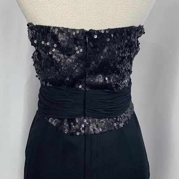 Kurt Thomas NWT Black Beaded Strapless Dress