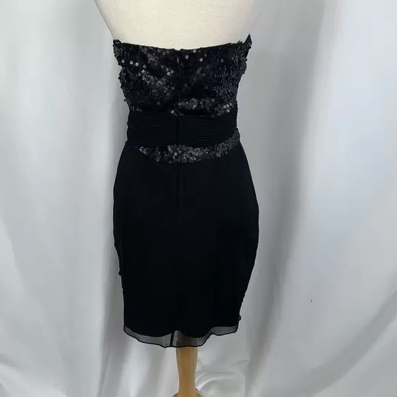 Kurt Thomas NWT Black Beaded Strapless Dress