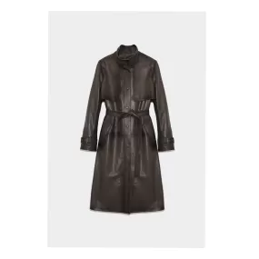 LAMB LEATHER LONG COAT