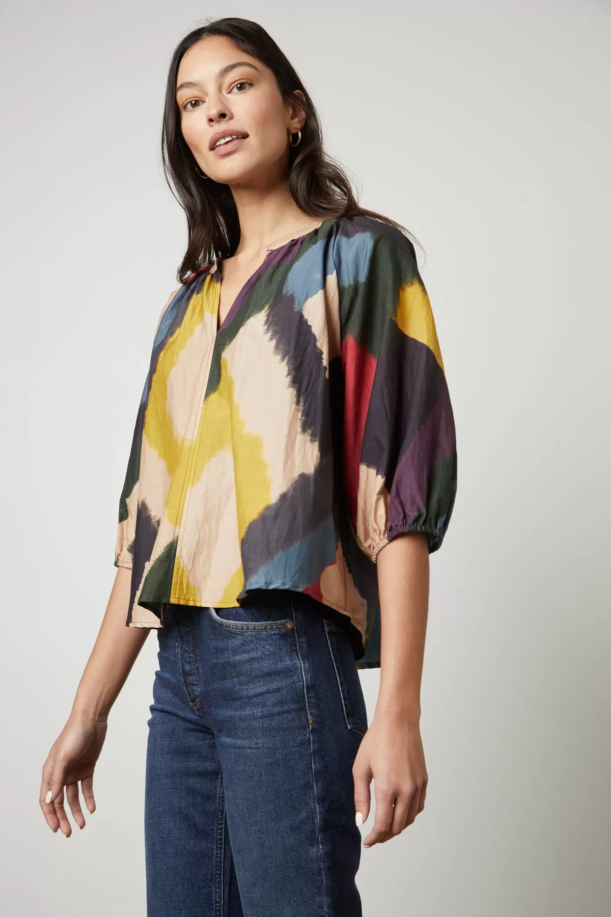 LIZETTE PRINTED BOHO TOP