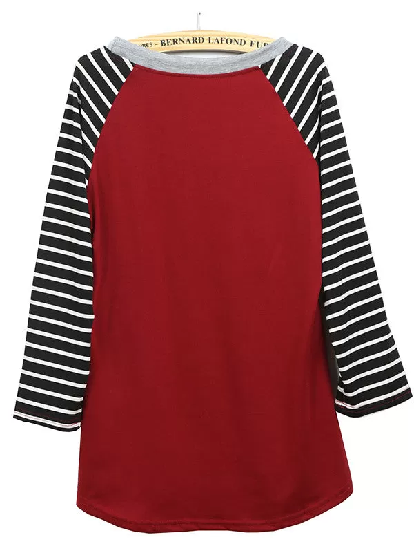 Long Sleeve Striped Round neck Top