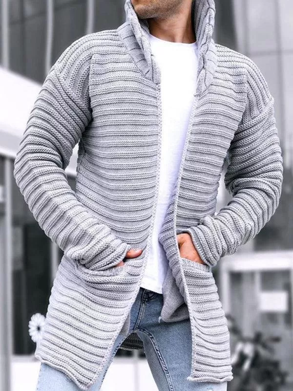 Long Turtleneck Men Cardigan Sweater