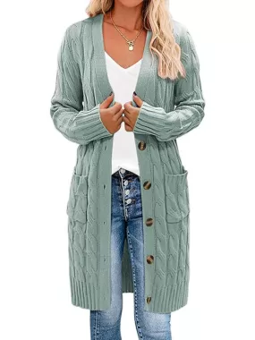 Long Twist Women Cardigan Sweater