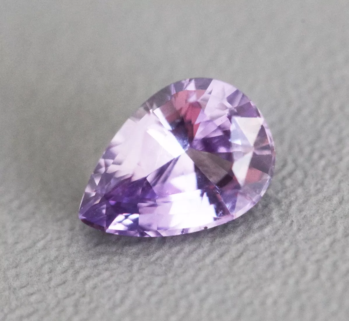 Loose 1.52 Ct Pear Purple Sapphire