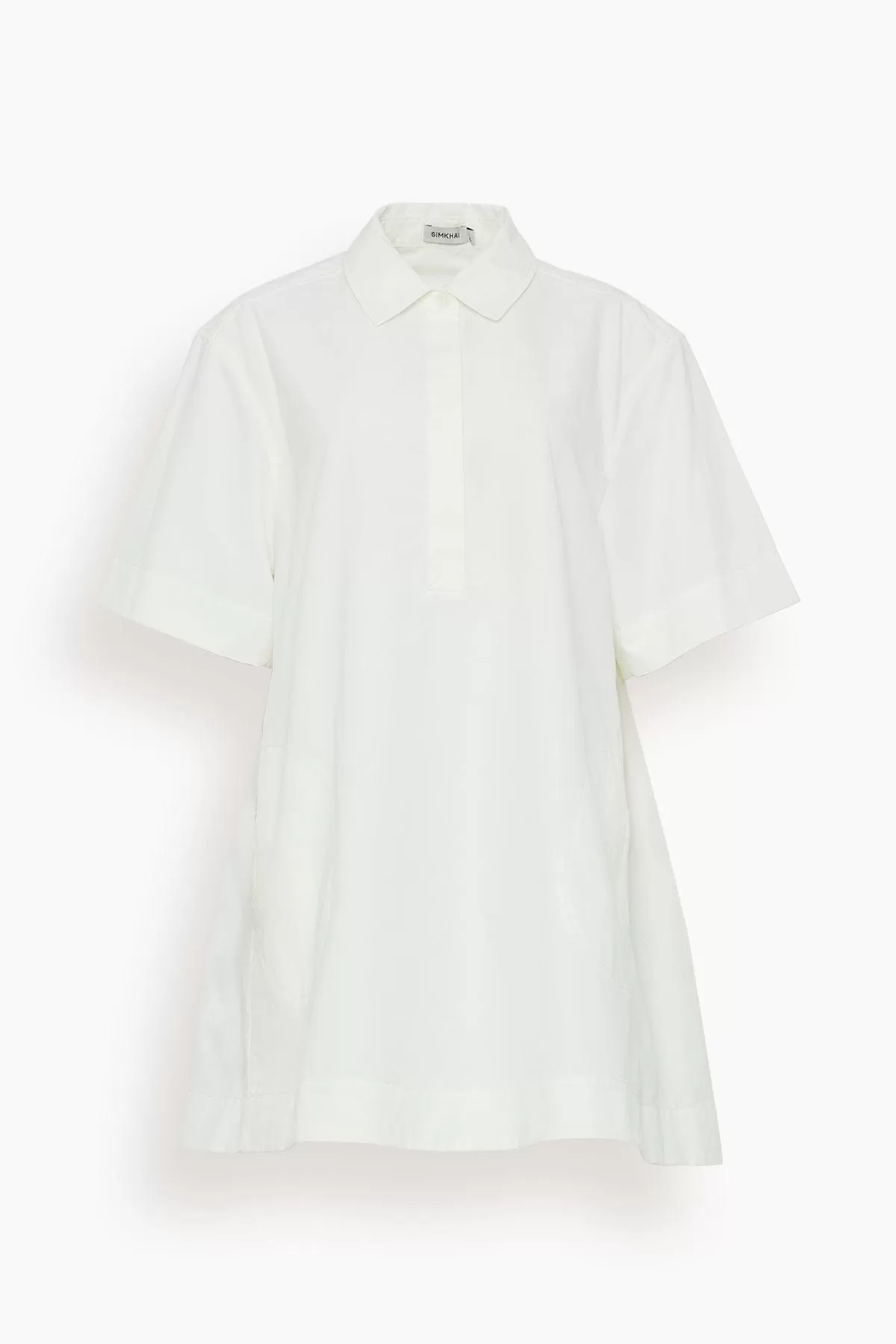 Lucienne Short Sleeve Mini Dress in White