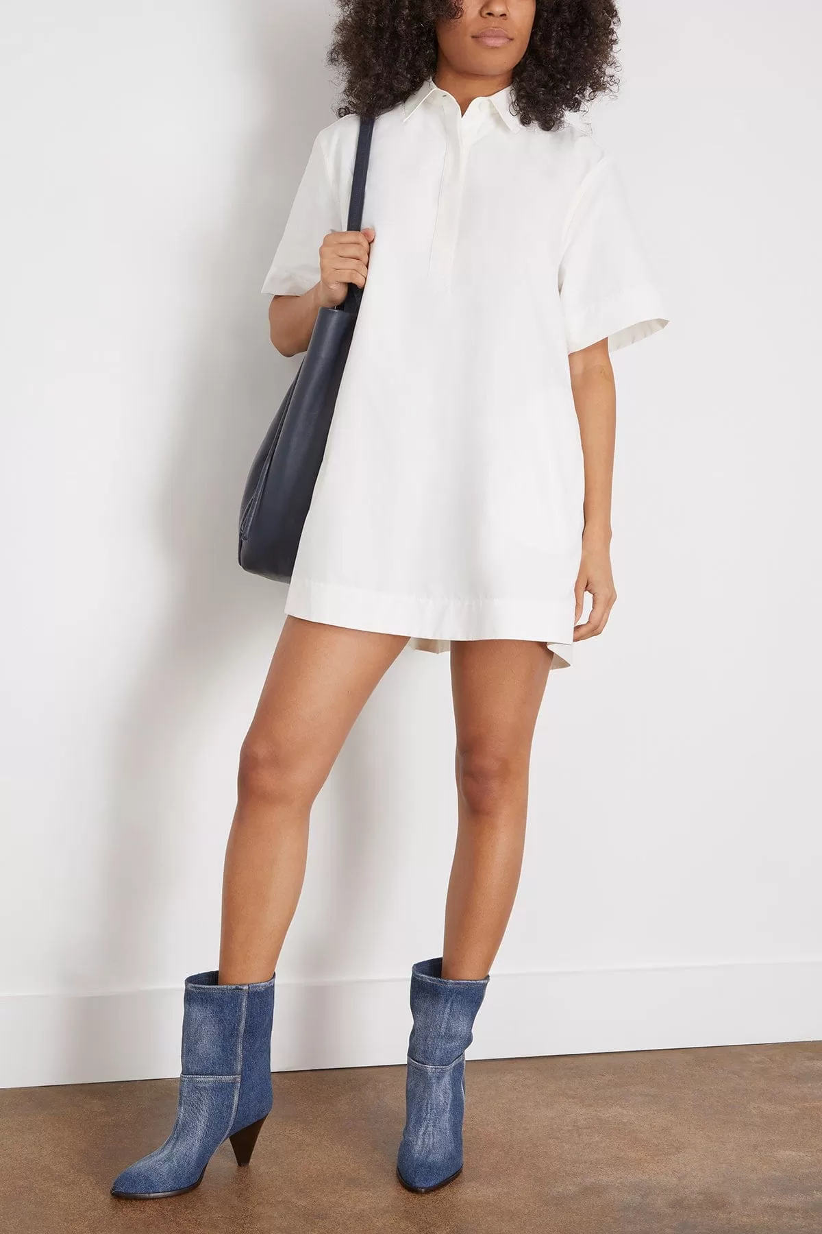 Lucienne Short Sleeve Mini Dress in White