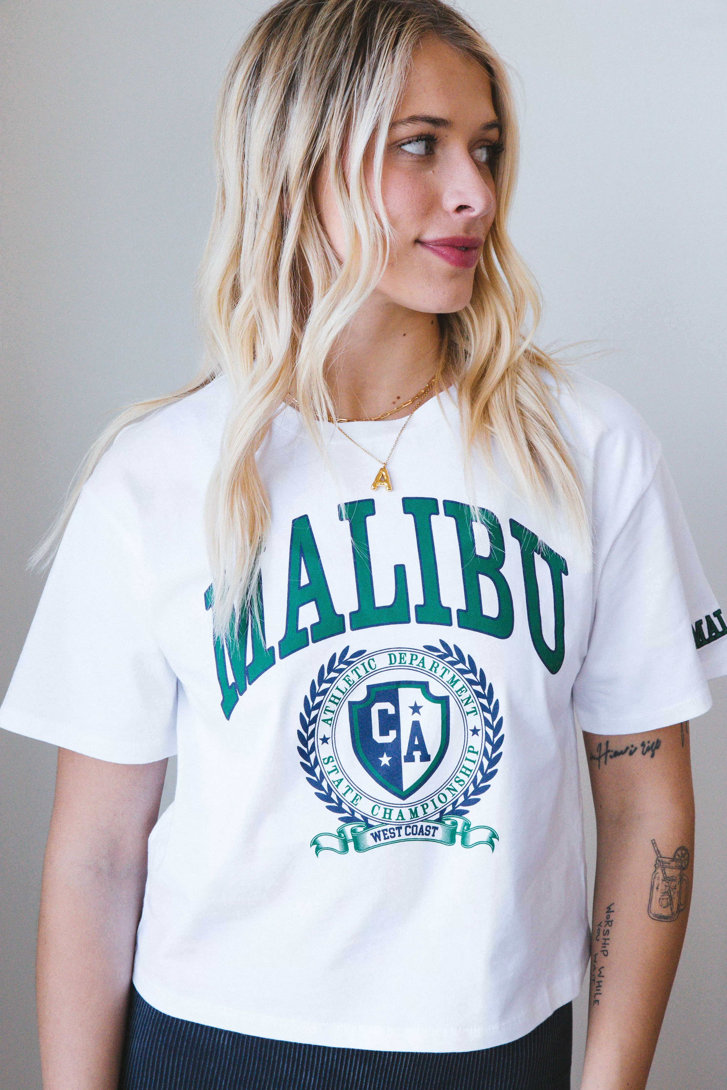 Malibu West Coast Graphic Tee, White