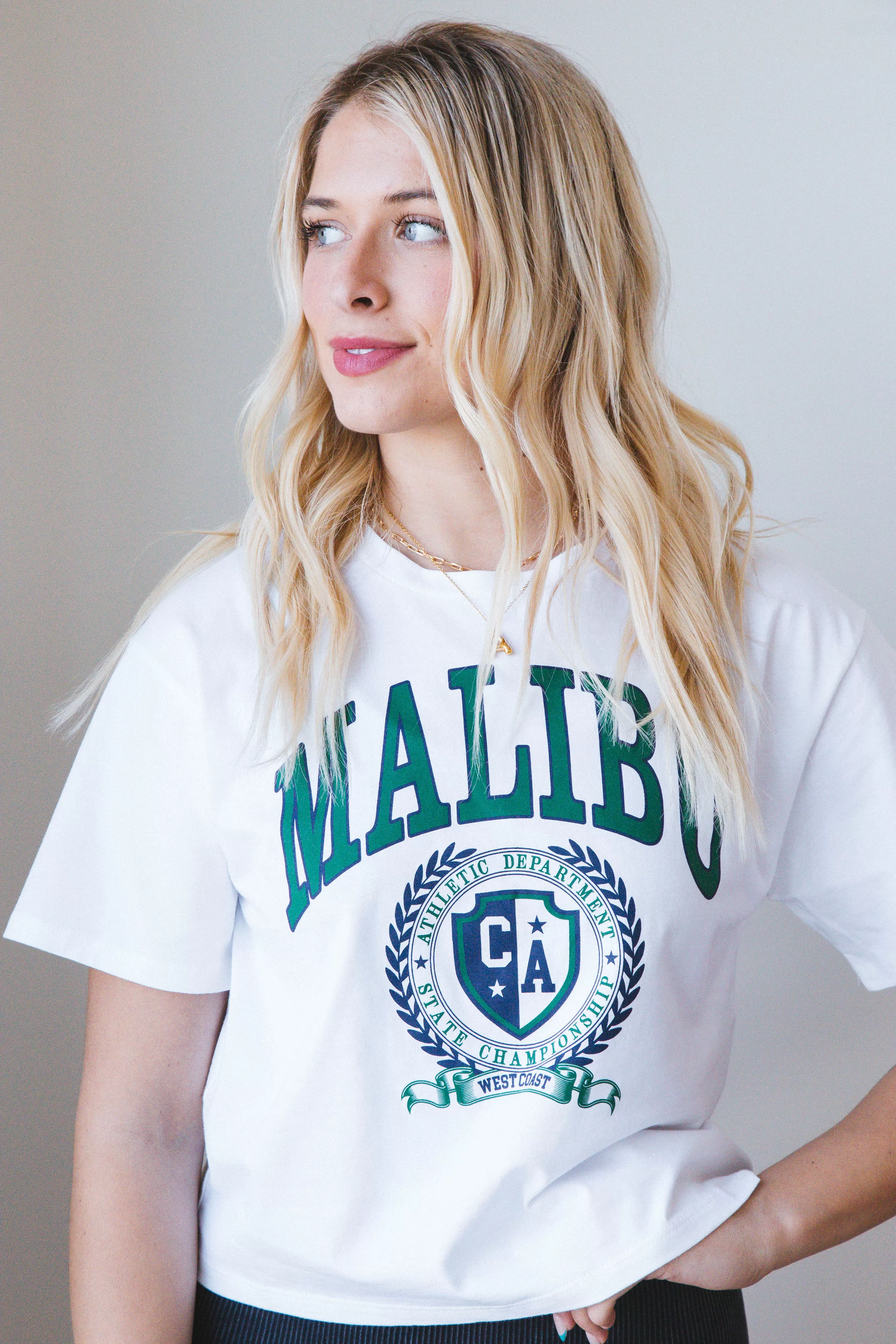 Malibu West Coast Graphic Tee, White