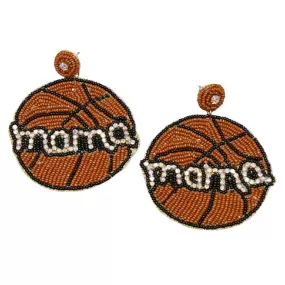 Mama Sports Theme Seed Bead Earrings