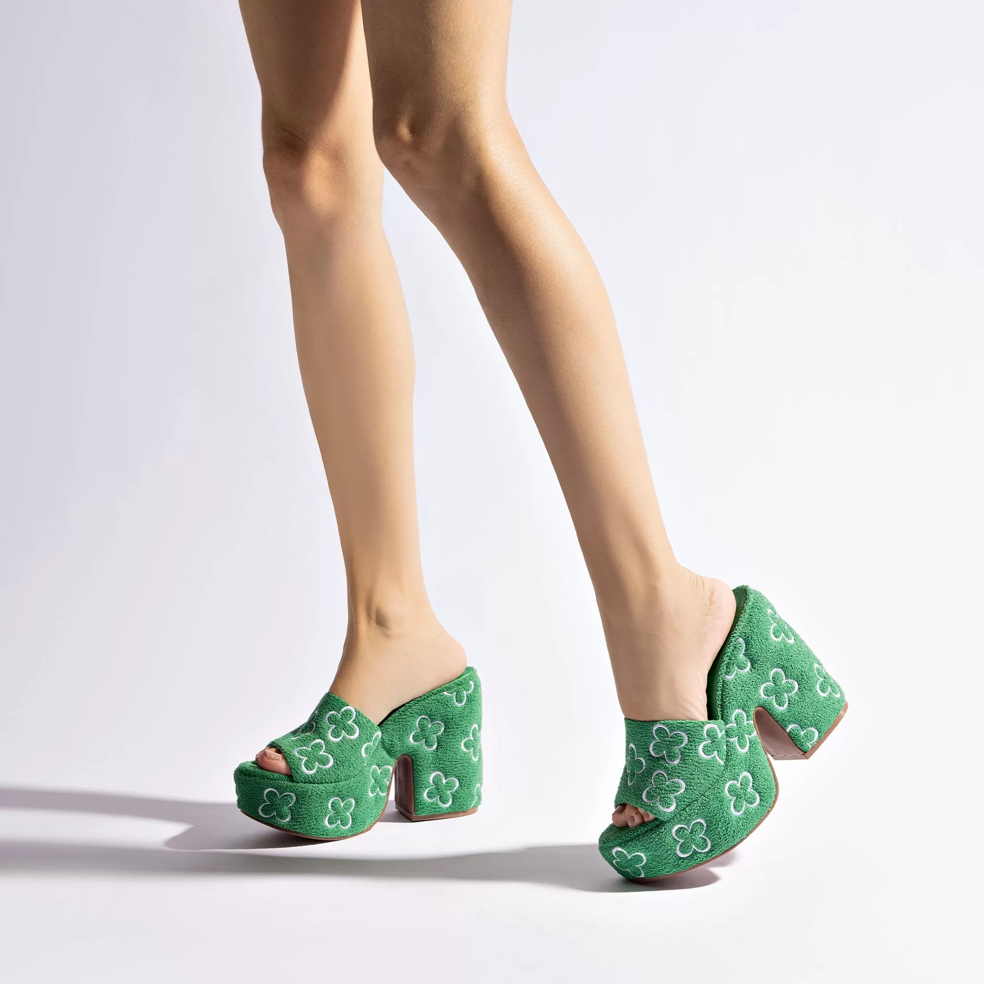 Margot Wedge In Evergreen Soft Towel