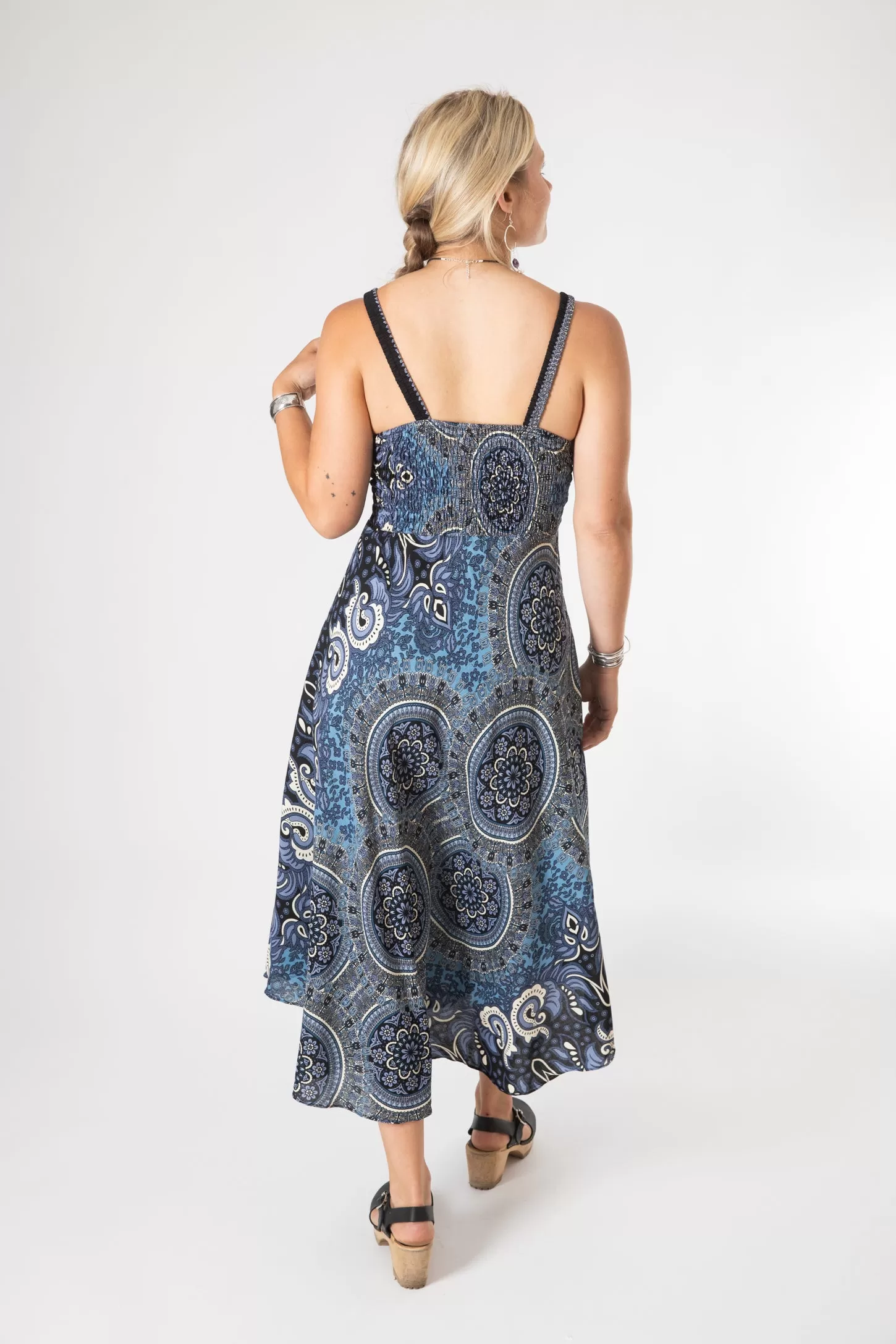 Meadow Flora Mandala Plunge Dress