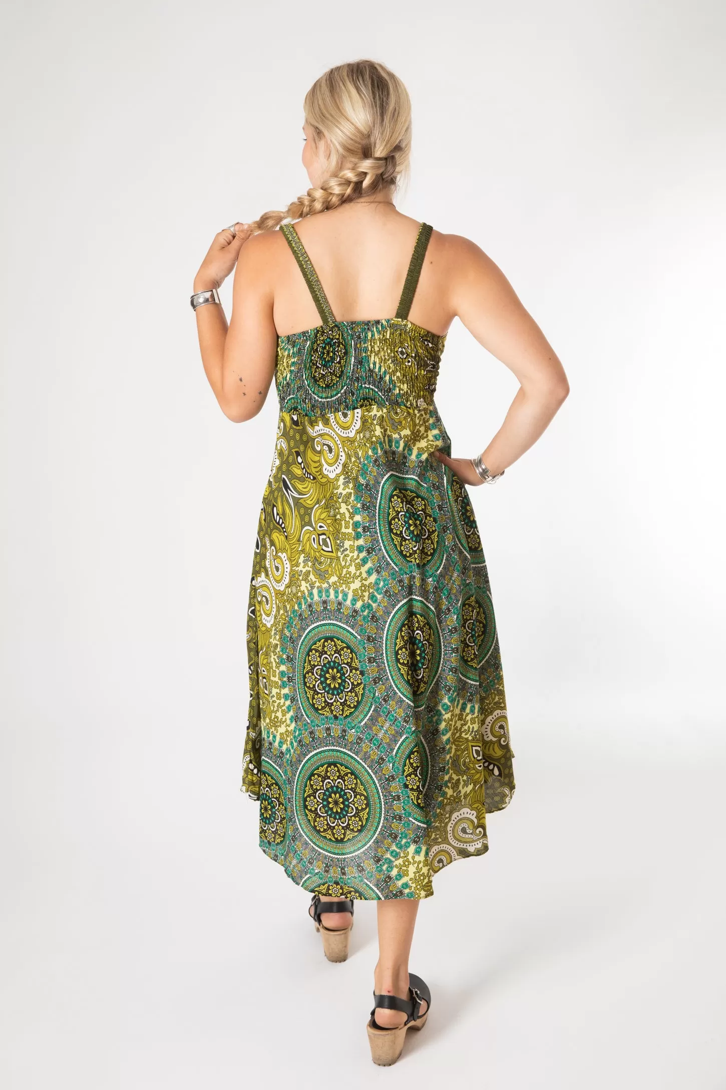 Meadow Flora Mandala Plunge Dress