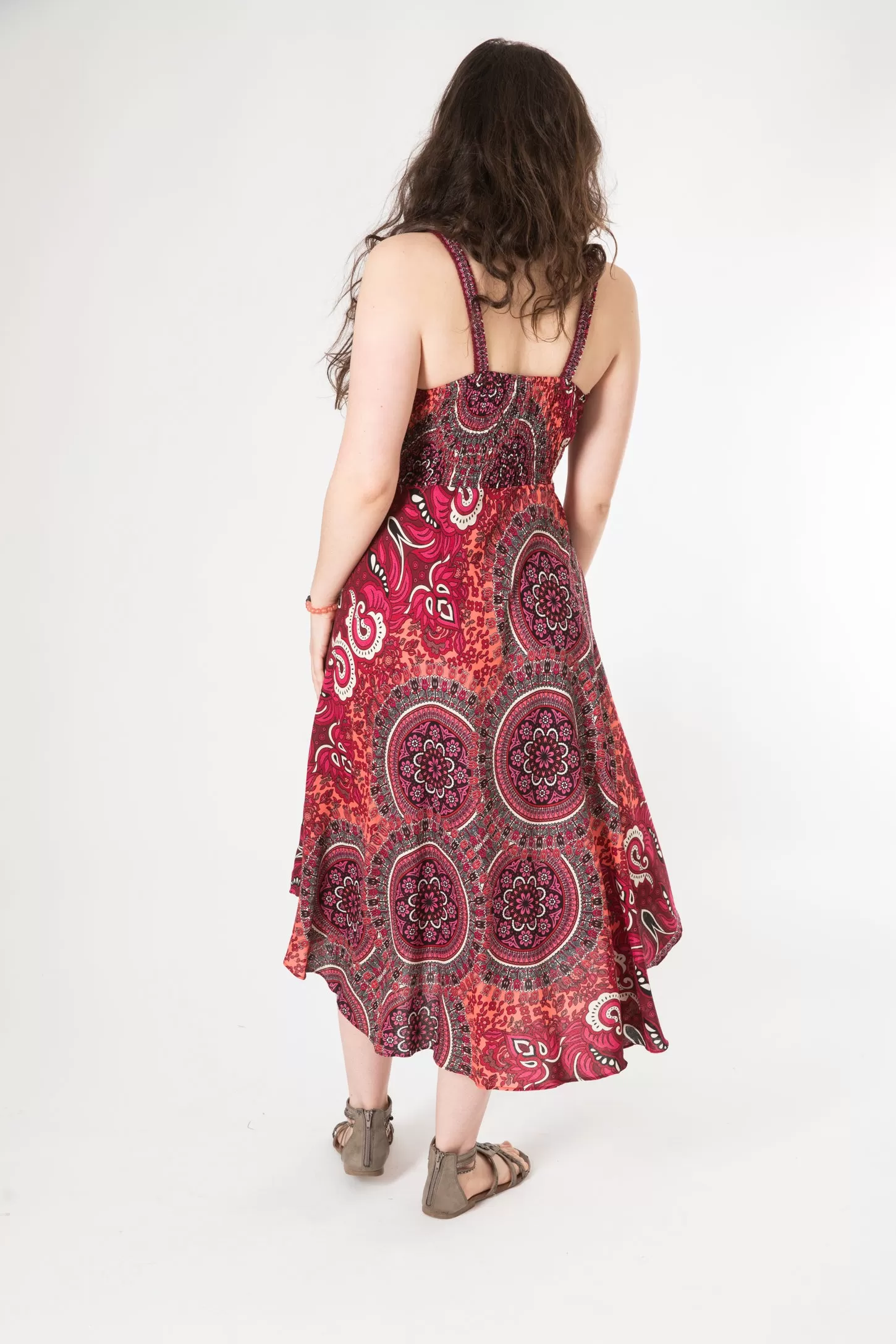 Meadow Flora Mandala Plunge Dress