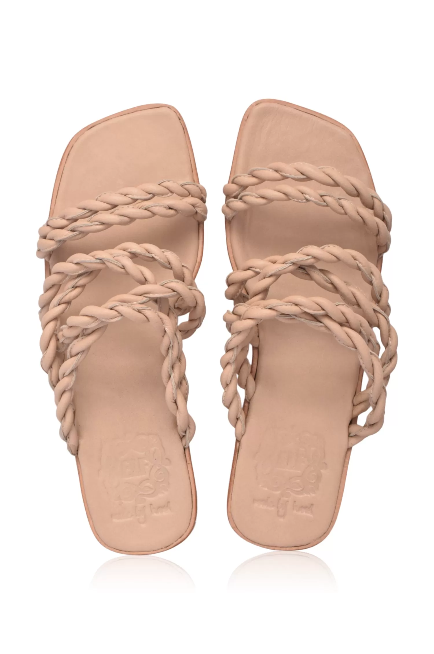 Melasti Woven Leather Slides