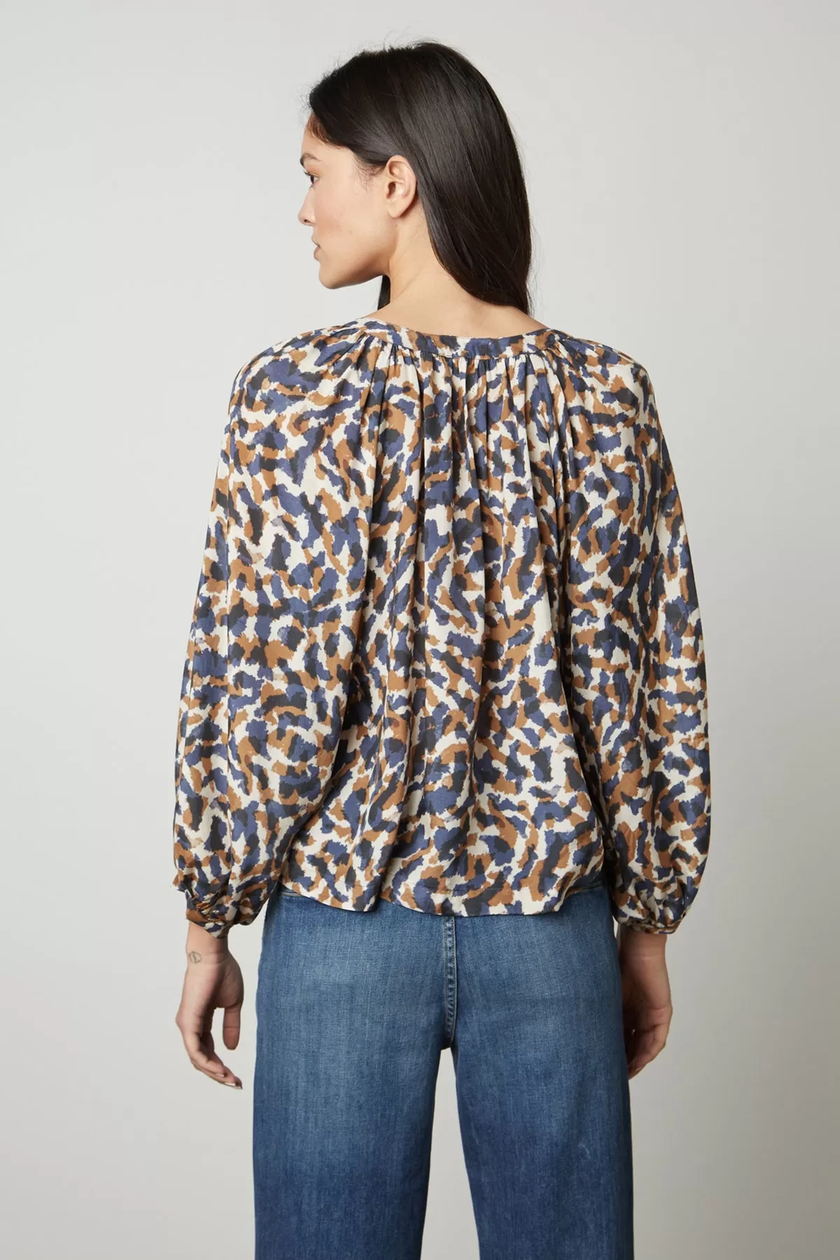 MELINDA PRINTED BUTTON-UP TOP