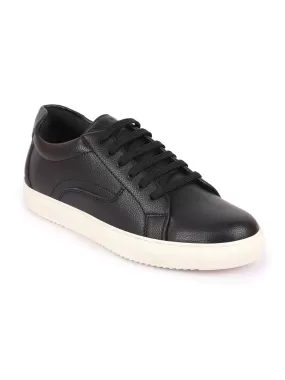 Men Black Classic Outdoor Lace Up Sneakers