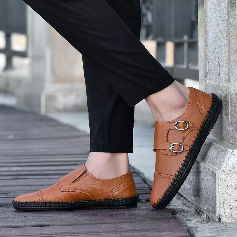 Men Breathable Leather Loafers