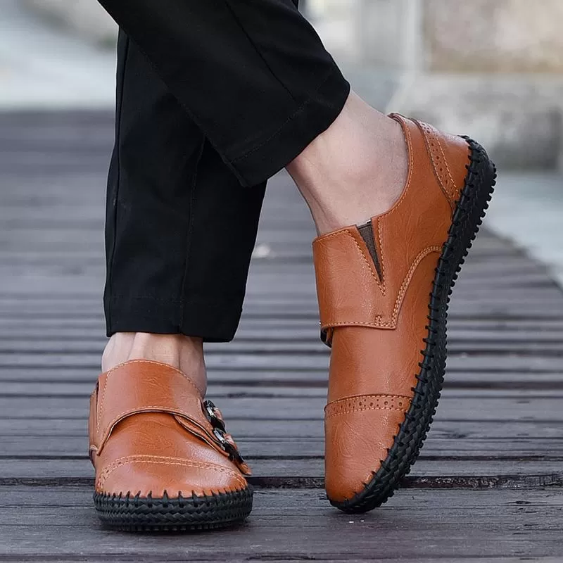 Men Breathable Leather Loafers