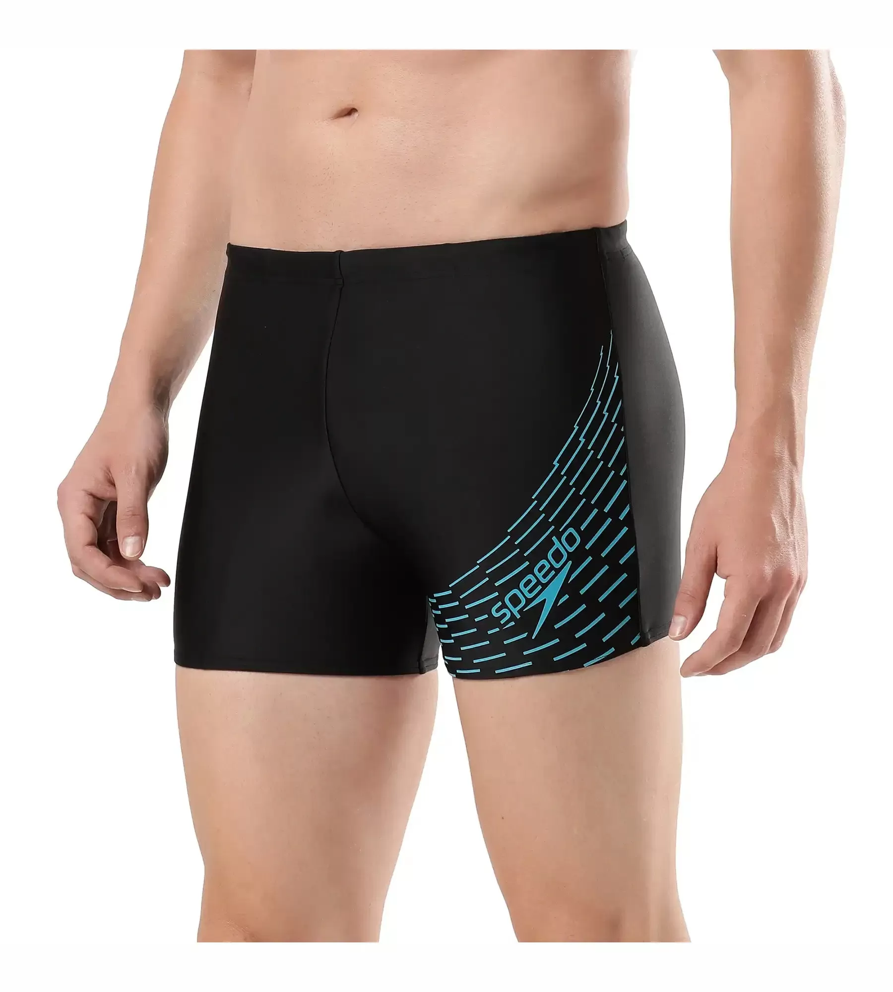 Men's Endurance Medley Logo Aquashort - Black  &  Aquarium