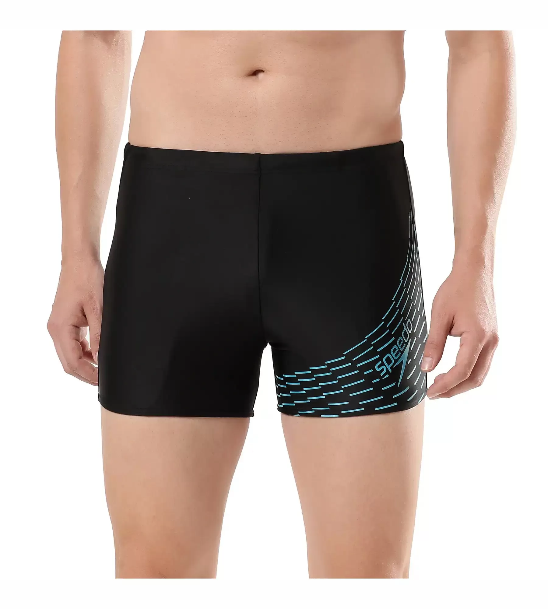 Men's Endurance Medley Logo Aquashort - Black  &  Aquarium