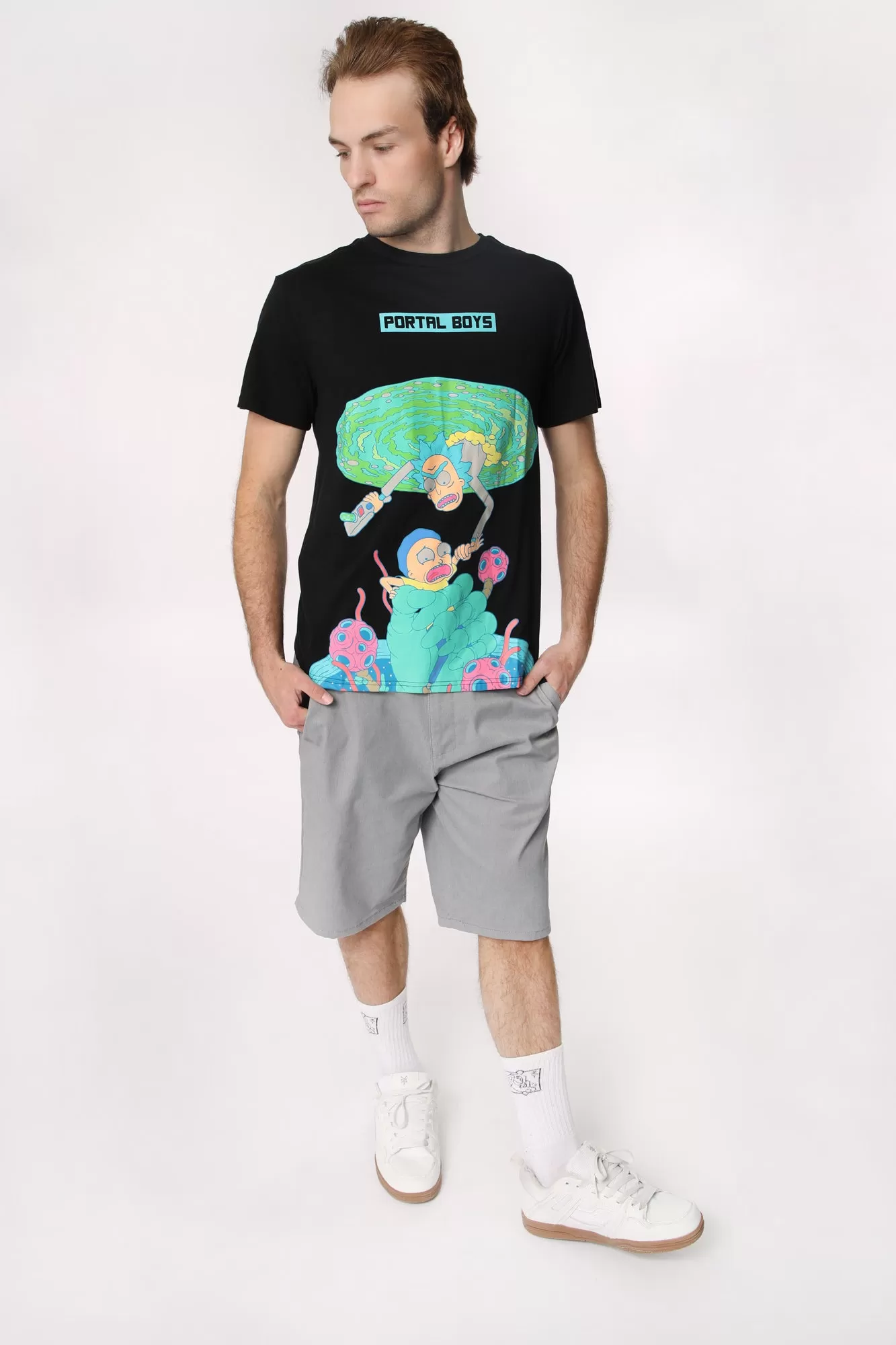 Mens Rick And Morty Portal Boys T-Shirt