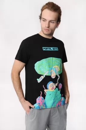 Mens Rick And Morty Portal Boys T-Shirt