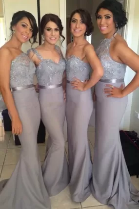 Mermaid Elastic Satin Bridesmaid Dresses