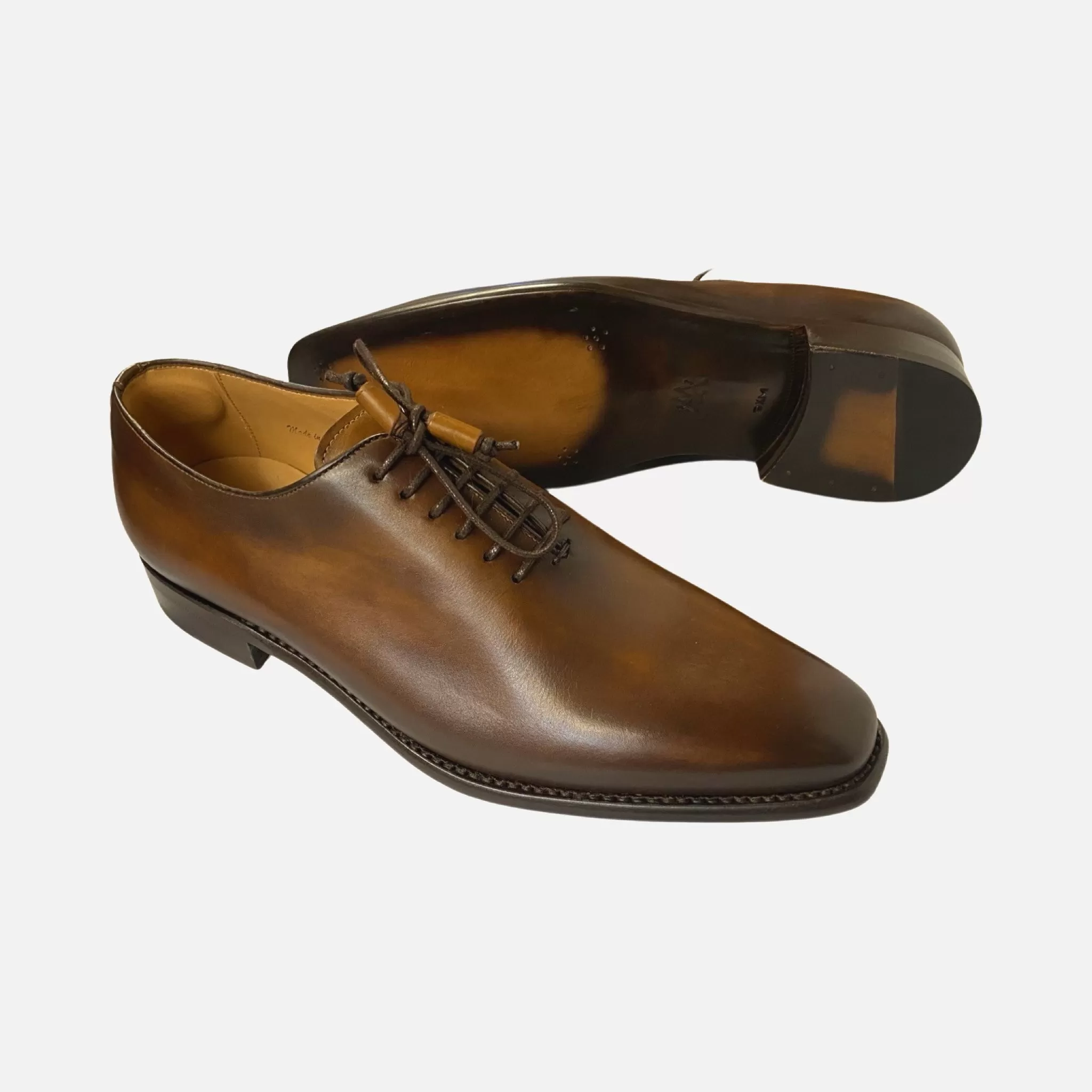 Mezlan Eugene 8050 Men's Cognac Plain Shoe | Made in Spain | Clearance