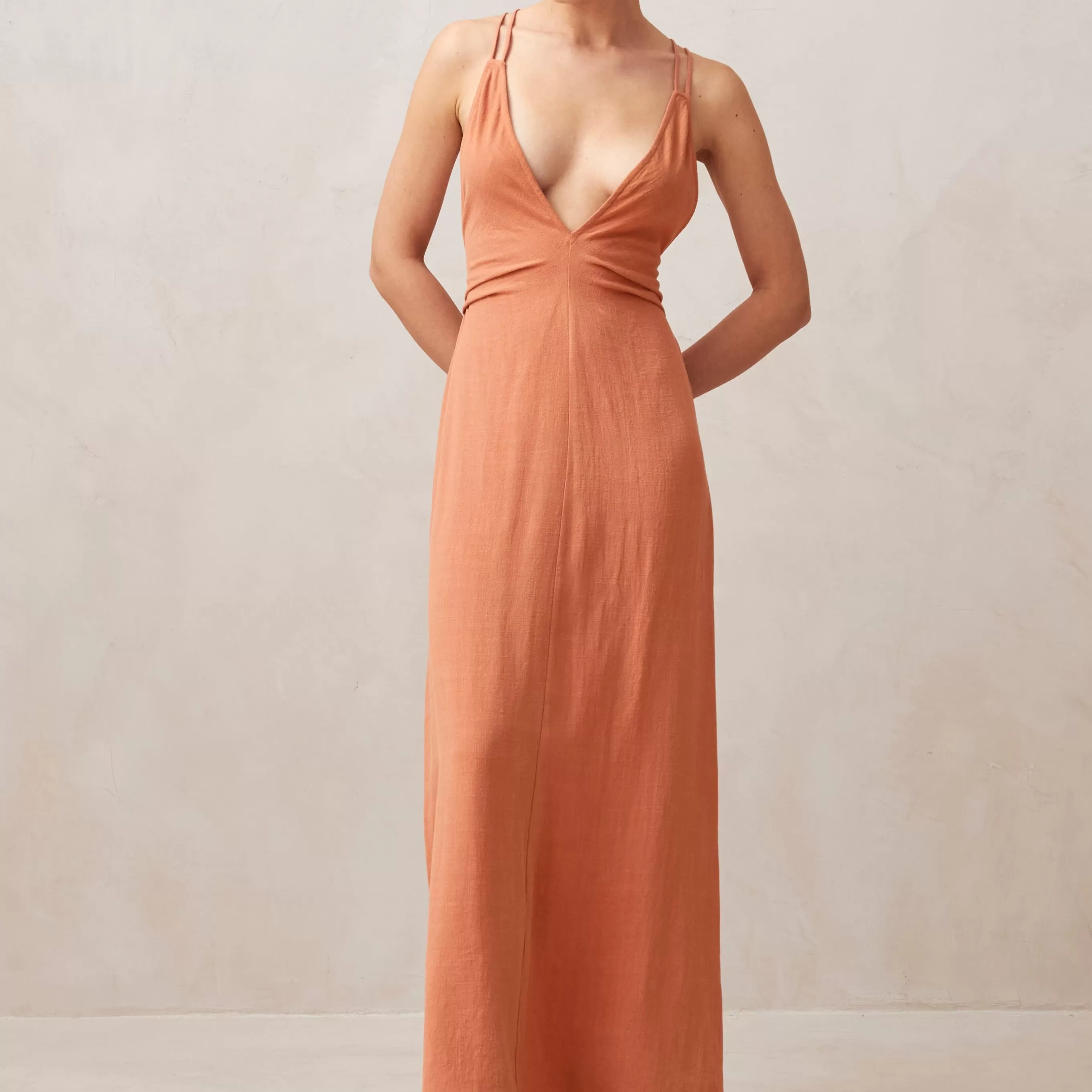 Mia Orange Maxi Dress