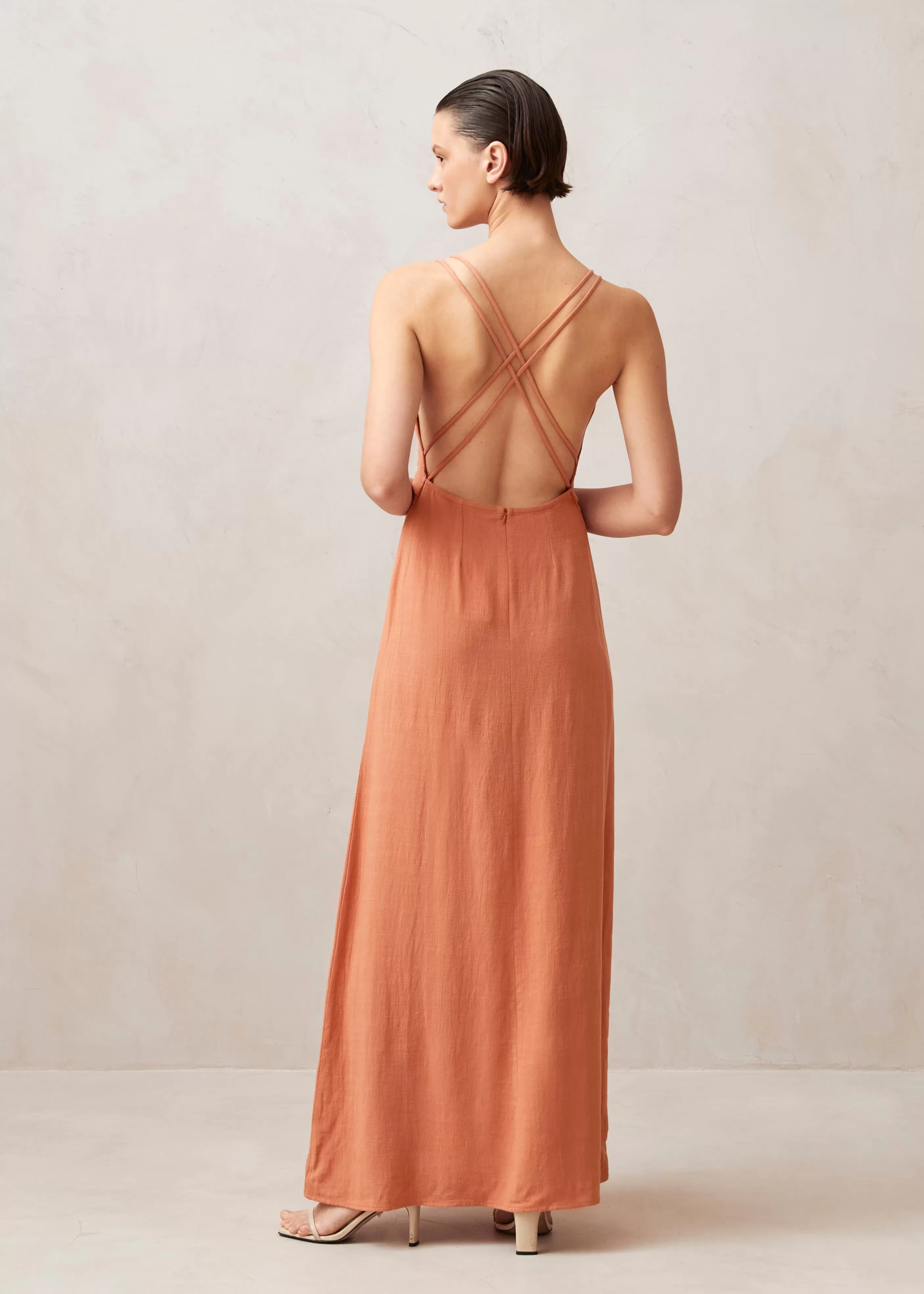 Mia Orange Maxi Dress