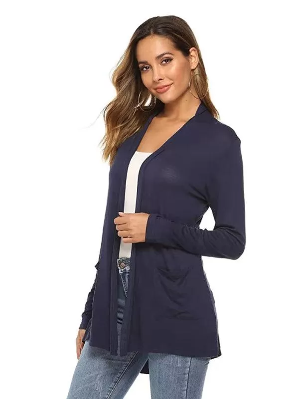 Mid-Length  Women Cardigan Sweater