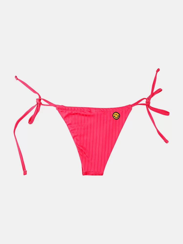 Misfit Leone Ruched Bikini Bottom - Fuchsia Pink