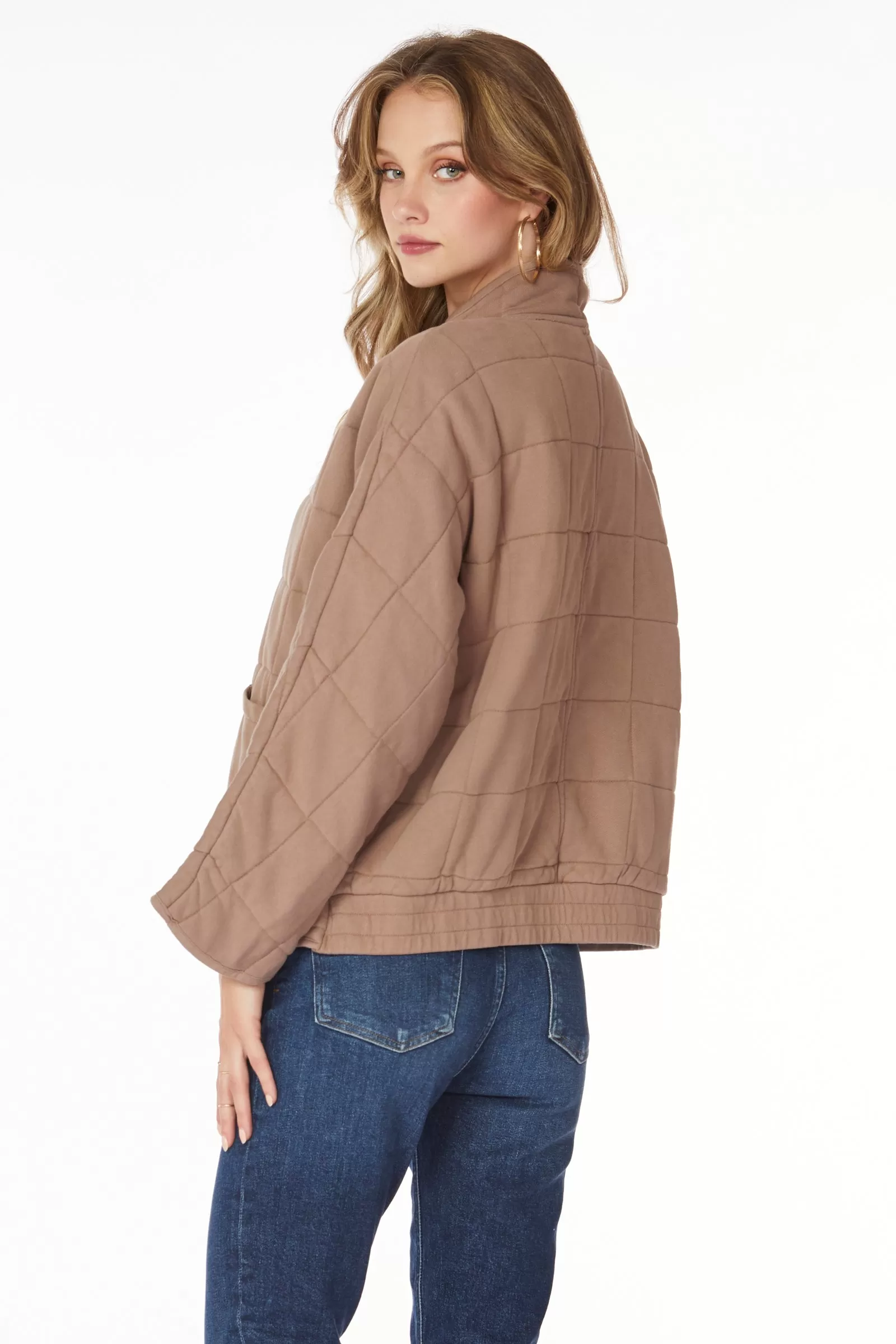 MOCK NECK DOLMAN JACKET