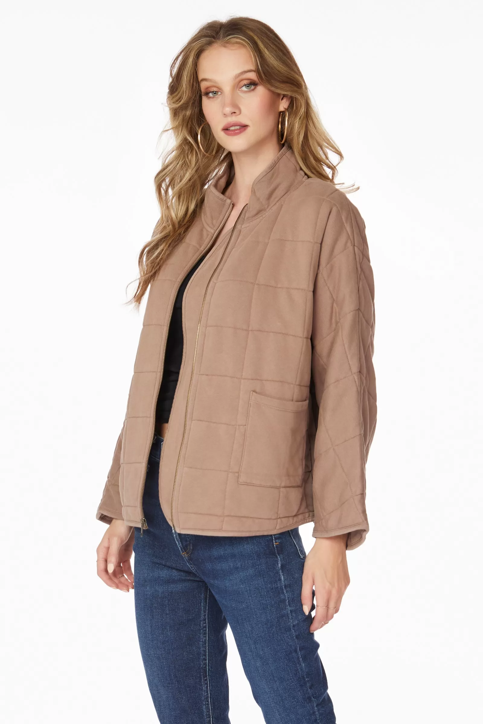 MOCK NECK DOLMAN JACKET