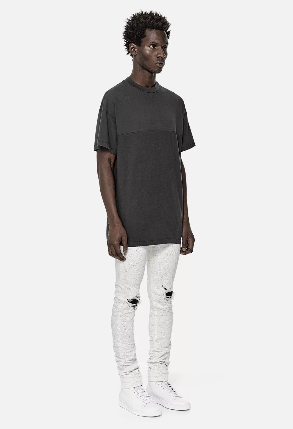 Mock Panel Tee / Charcoal