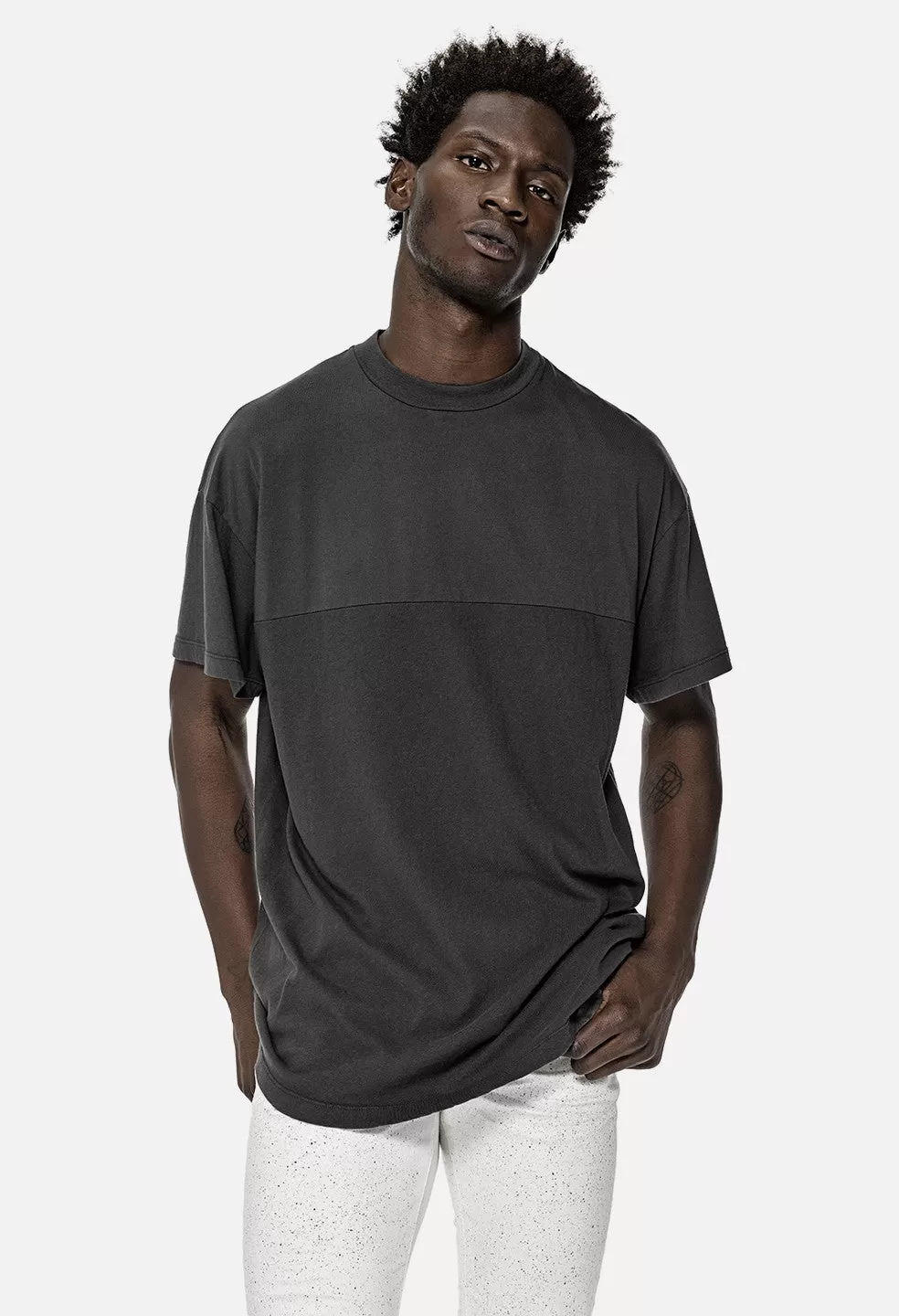 Mock Panel Tee / Charcoal