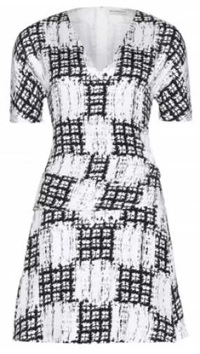 Monochrome Silk Dress