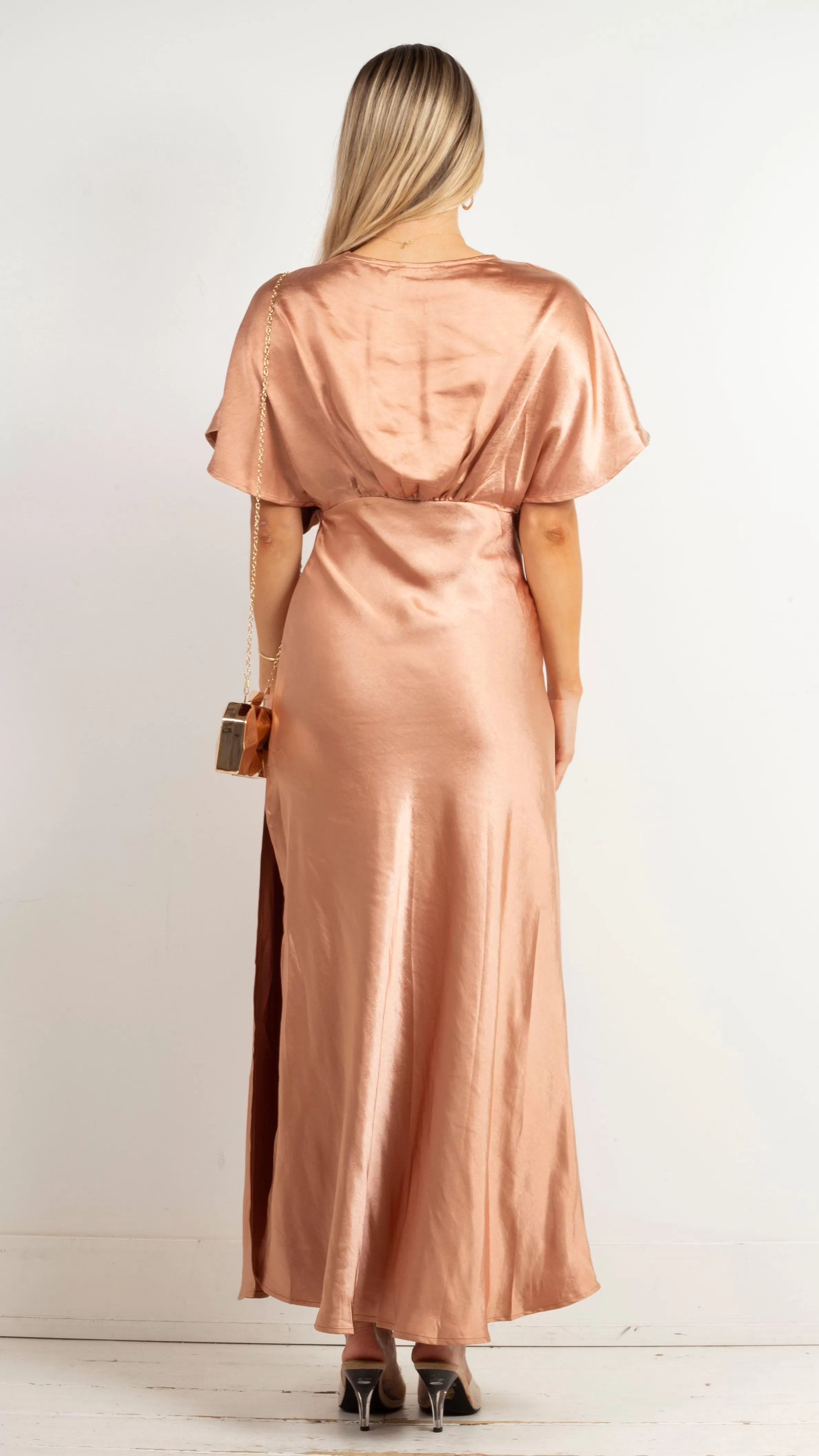 Naomi Flutter Sleeve Umpire Maxi - Golden Sand