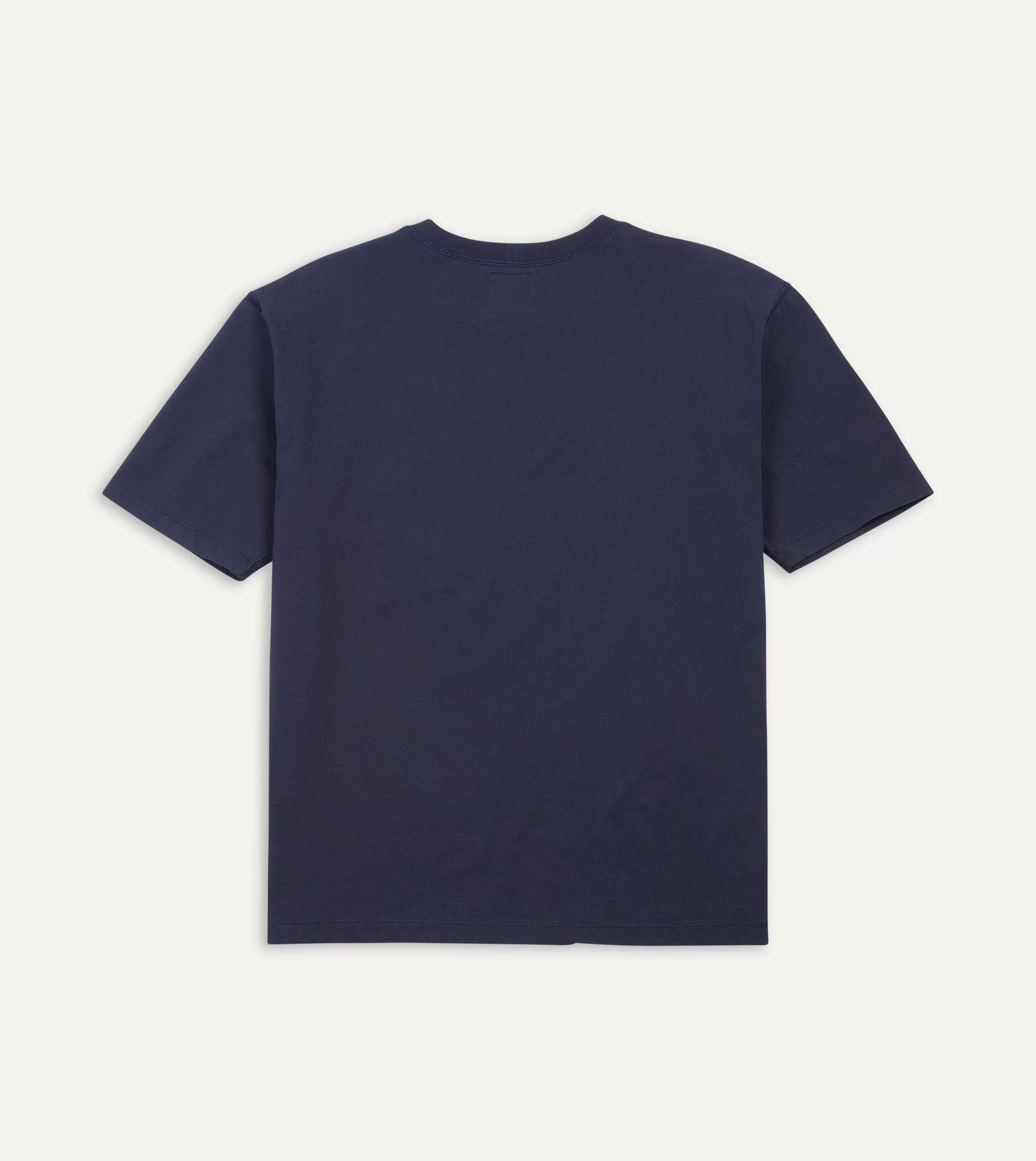 Navy Cotton Crew Neck Hiking T-Shirt