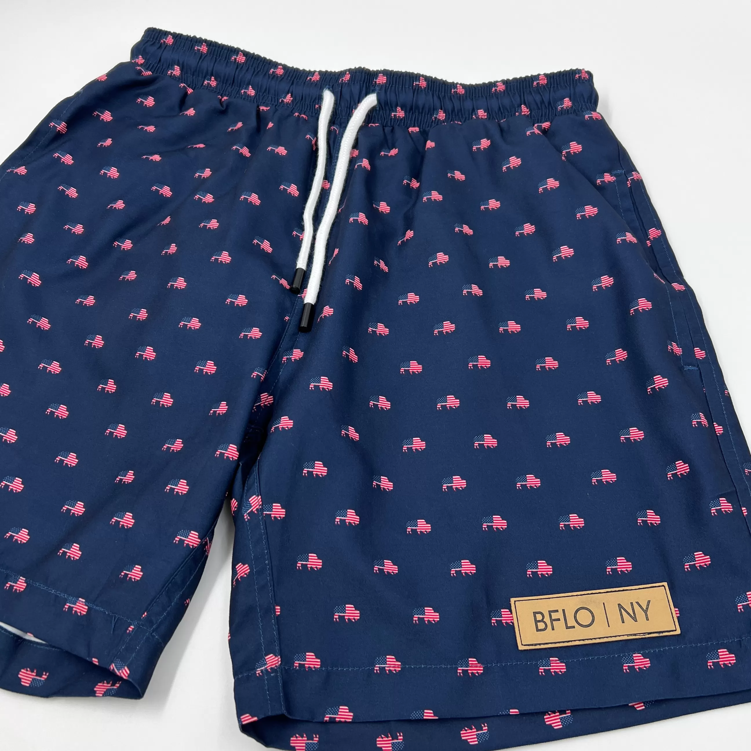 Navy Patriotic BFLO Men's Swim Trunks