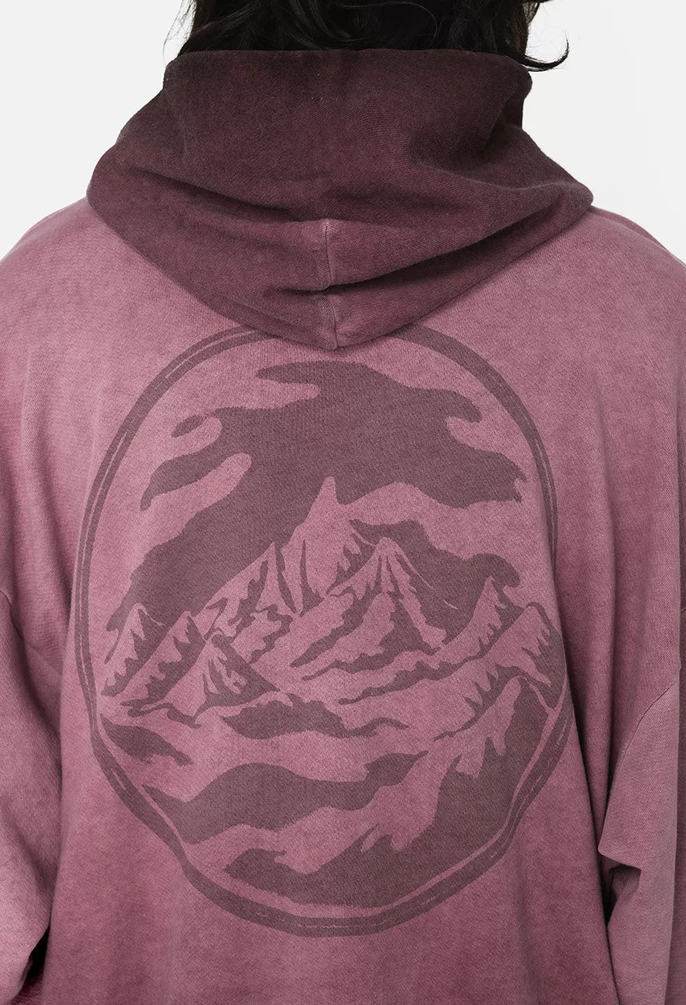 Nepal Tuck Terry Hoodie / Oil Wash Ruby