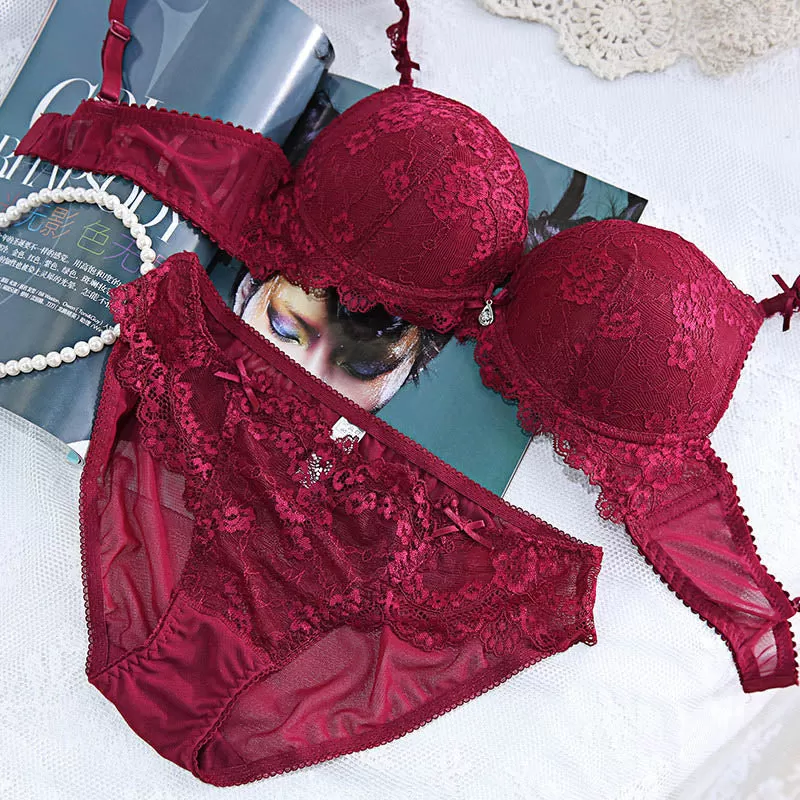 New Women's underwear Set Lace Sexy Push-up Bra And Panty