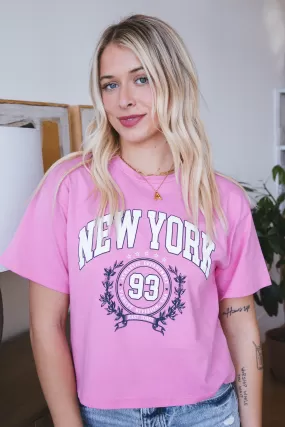 New York Athletic Department Graphic Tee, Pink