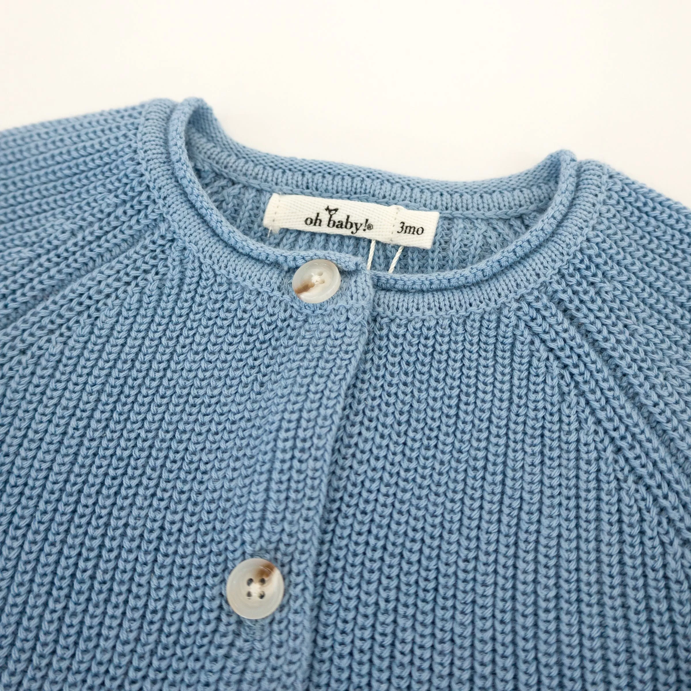 oh baby! Country Club Knitted Cardigan - Blue