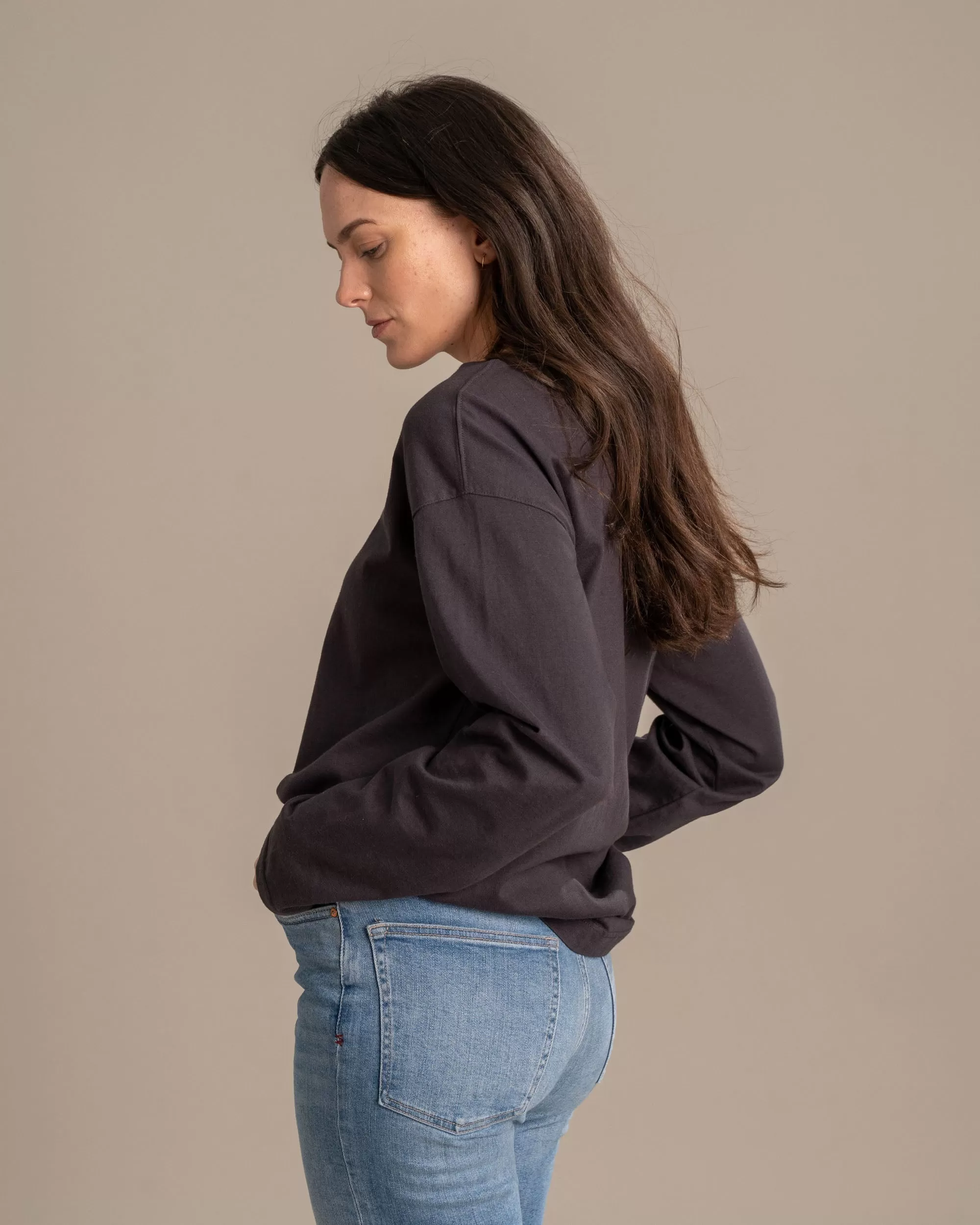 Organic Long-Sleeve Slouchy Tee