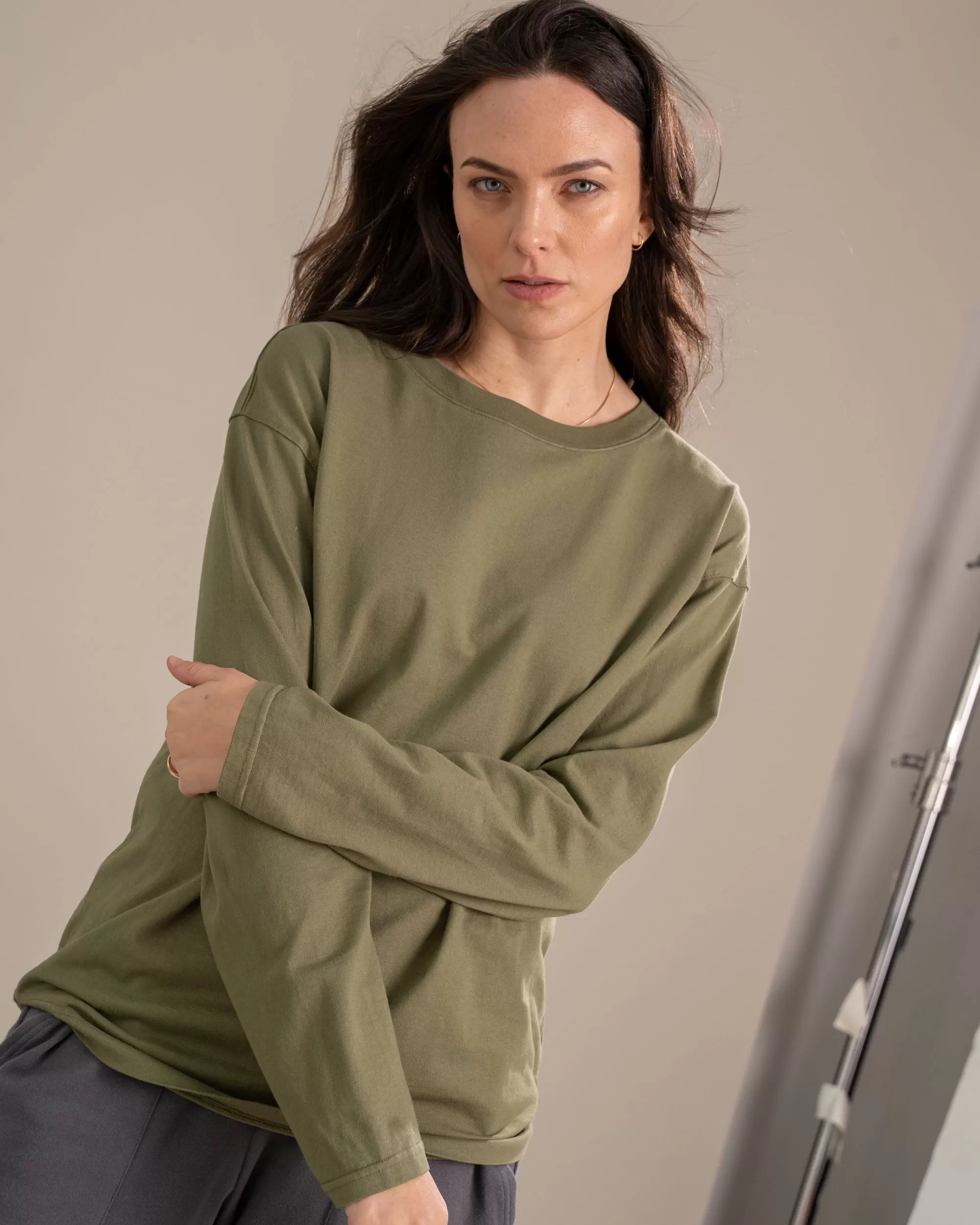 Organic Long-Sleeve Slouchy Tee